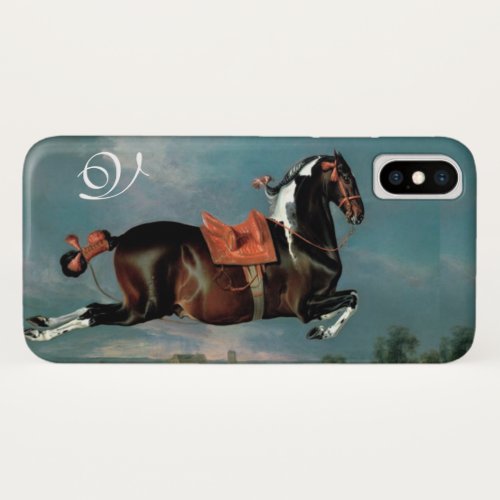 The Piebald Horse Cehero Rearing Monogram iPhone X Case