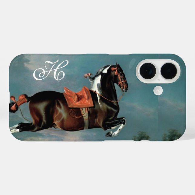 The Piebald Horse "Cehero' Rearing Monogram Case-Mate iPhone Case (Back (Horizontal))