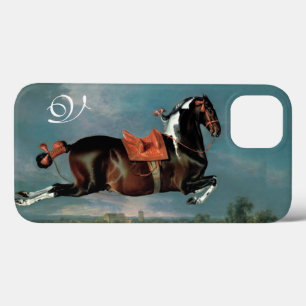 The Piebald Horse "Cehero' Rearing Monogram iPhone 13 Case