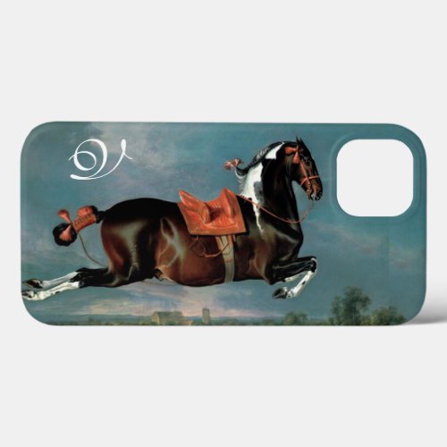 The Piebald Horse Cehero Rearing Monogram  iPhone 13 Case