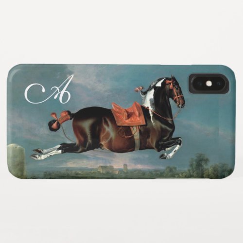 The Piebald Horse Cehero Rearing Monogram iPhone XS Max Case