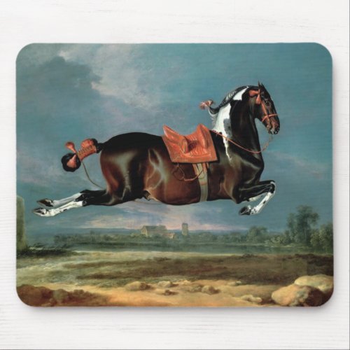 The Piebald Horse Cehero Rearing Monogram Mouse Pad