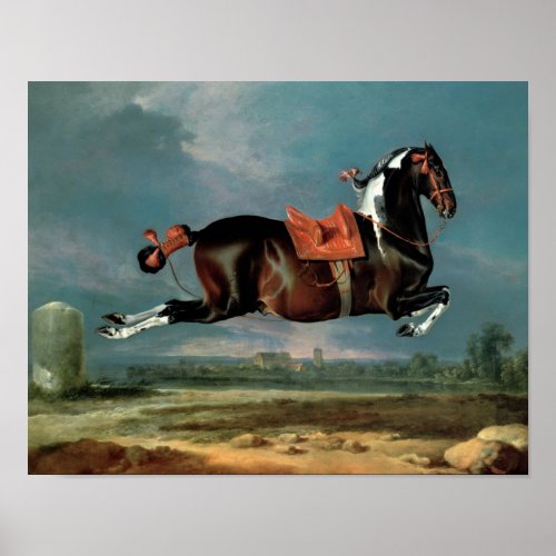 The piebald horse Cehero rearing Poster