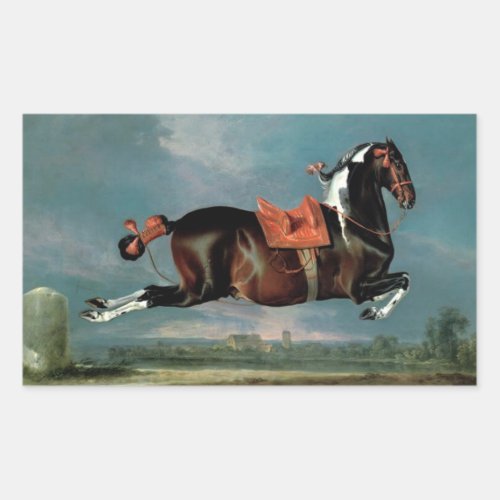 The Piebald Horse Cehero Rearing Rectangular Sticker