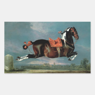 The Piebald Horse "Cehero' Rearing Rectangular Sticker