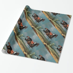 The Piebald Horse "Cehero' Rearing Wrapping Paper