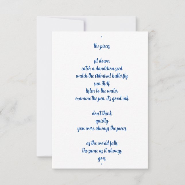 the pieces  thank you card (Front)