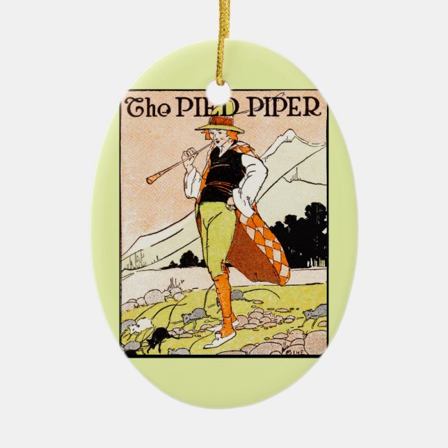 The Pied Piper Children's Nursery Ceramic Ornament (Front)