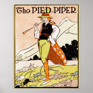 The Pied Piper Children's Nursery Poster