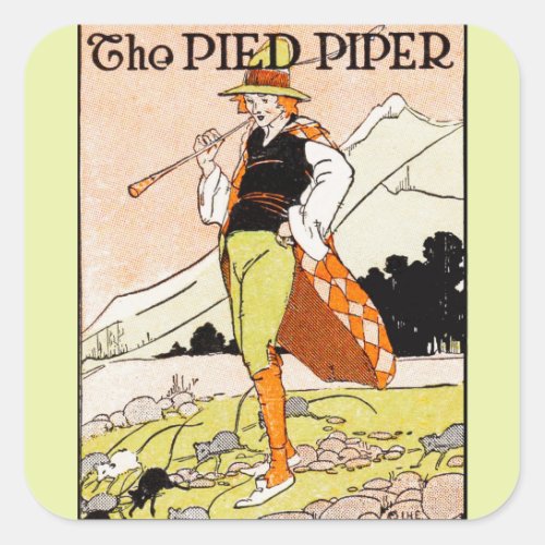 The Pied Piper Childrens Nursery Square Sticker