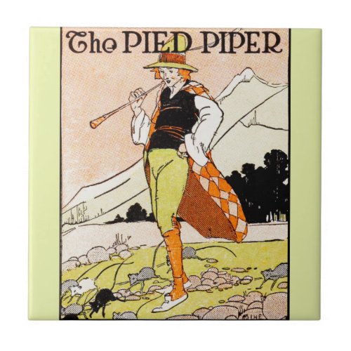 The Pied Piper Childrens Nursery Tile