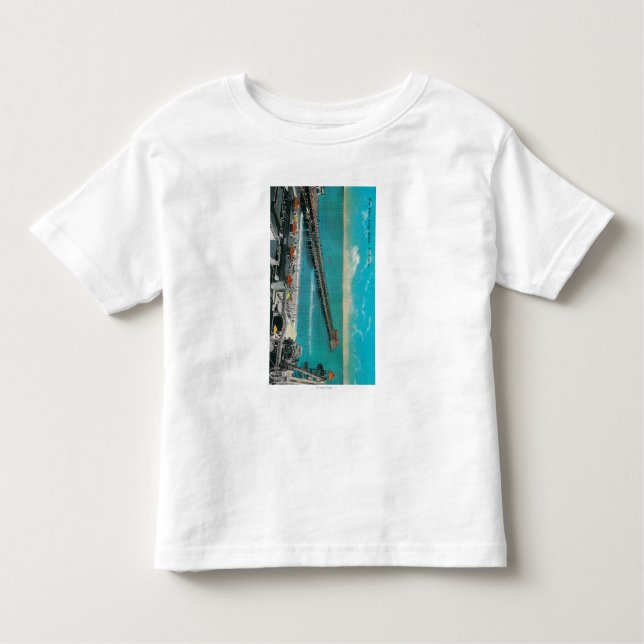 The Pier and Beach and Long Beach Toddler T-shirt (Front)