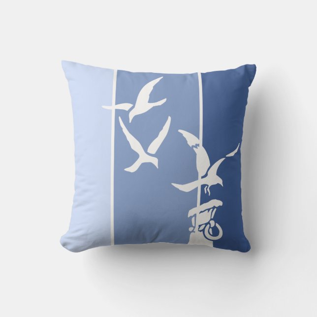 The Pier Throw Pillow (Front)