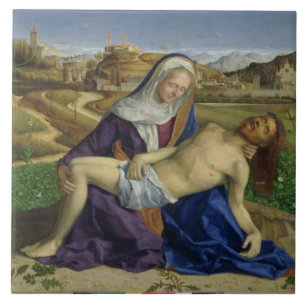 The Pieta, c.1505 (oil on panel) (post 1996 restor Tile