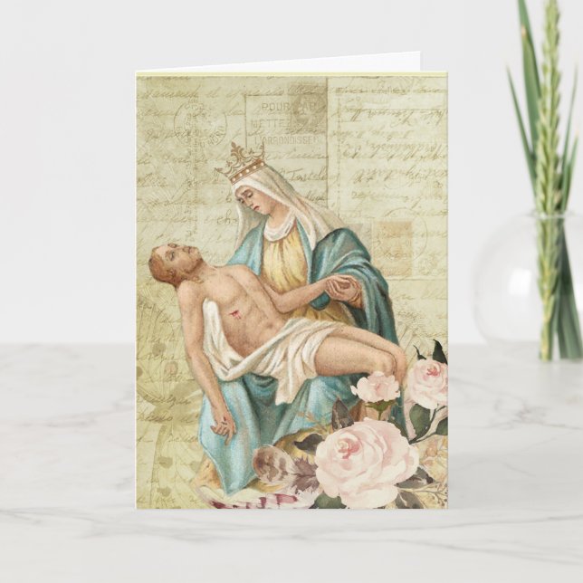The Pieta Mary and Jesus Religious Christian Card (Front)