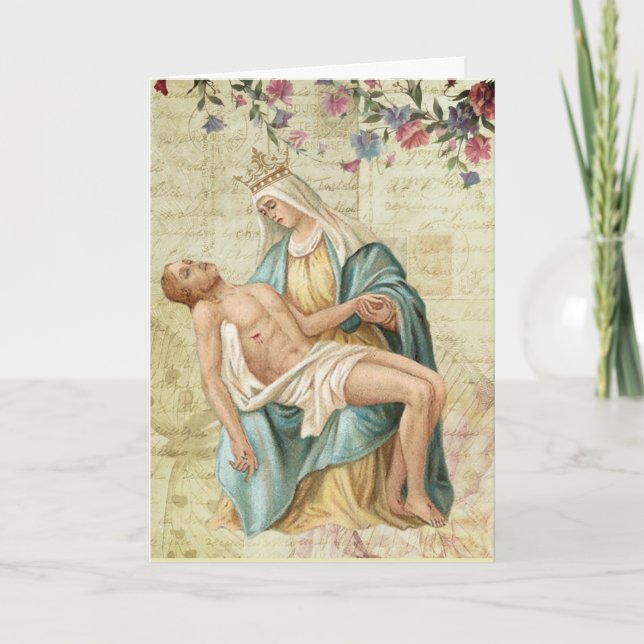The Pieta Mary and Jesus Religious Christian Card (Front)