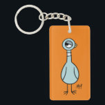 The Pigeon Acrylic Keychain<br><div class="desc">The Pigeon will be your best friend—if you have a bus and you let him drive it! Check out The Pigeon on this cute keychain design. © Mo Willems Workshop</div>