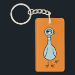 The Pigeon Acrylic Keychain<br><div class="desc">The Pigeon will be your best friend—if you have a bus and you let him drive it! Check out The Pigeon on this cute keychain design. © Mo Willems Workshop</div>