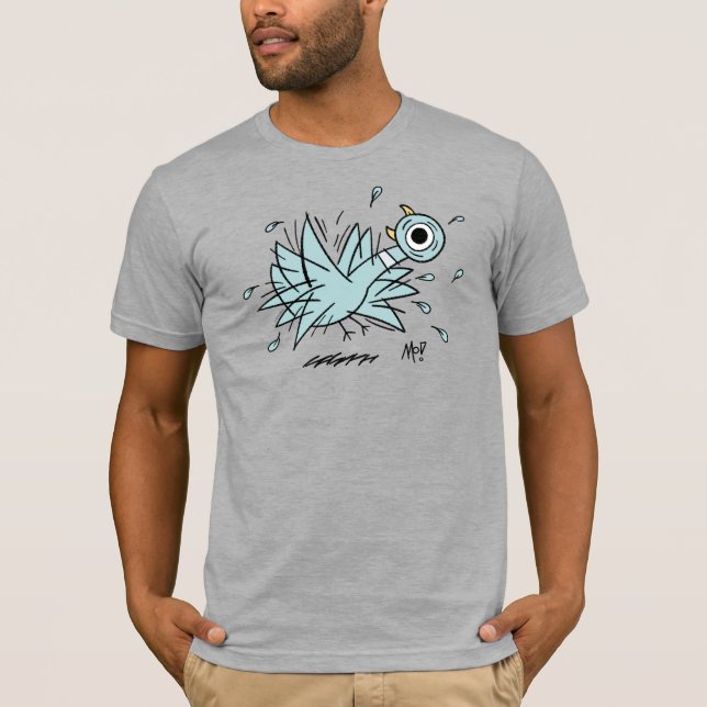The Pigeon Freak Out Men's Heather T-Shirt (Front)
