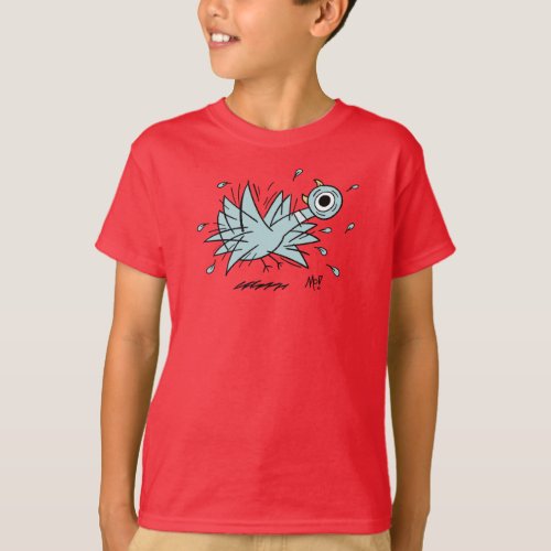 The Pigeon Freakout Kids Red T_Shirt