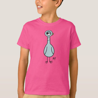 The Pigeon Side Eye Kids Pink T-Shirt
