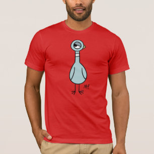 The Pigeon Side Eye Men's Red T-Shirt