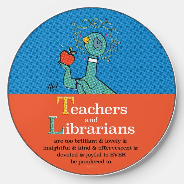 The Pigeon Teachers and Librarians Wireless Charger (Front)