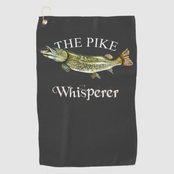 The Pike Whisperer Dark Fishing Towel by pjwuebker at Zazzle