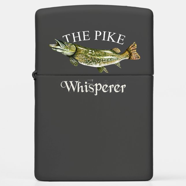The Pike Whisperer Dark Zippo Lighter (Front)