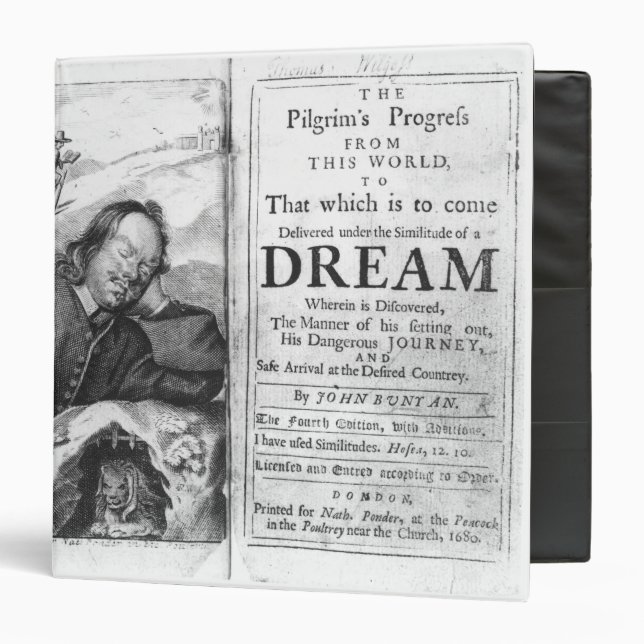 The Pilgrim's Progress' 3 Ring Binder (Front/Inside)