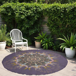 The Pillared Thread Tie-in Pirpura Refraction Roun Beach Towel