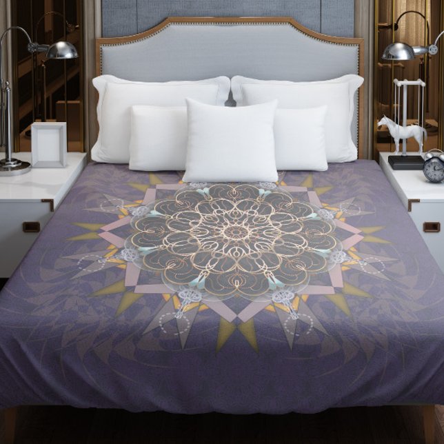 The pillared thread tie-in purpura refraction duvet cover (Creator Uploaded)