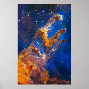 The Pillars of Creation, in the Eagle Nebula Poster