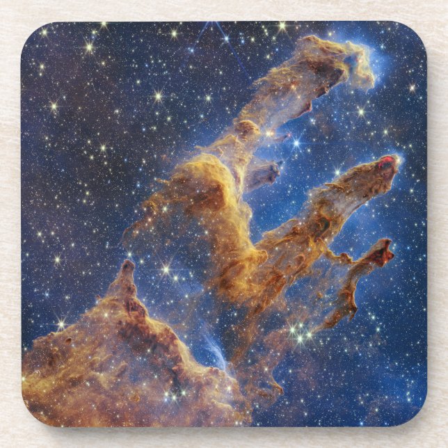 The Pillars of Creation | NIRCam | JWST Beverage Coaster (Front)