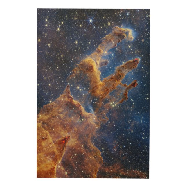 The Pillars of Creation | NIRCam | JWST Wood Wall Art (Front)
