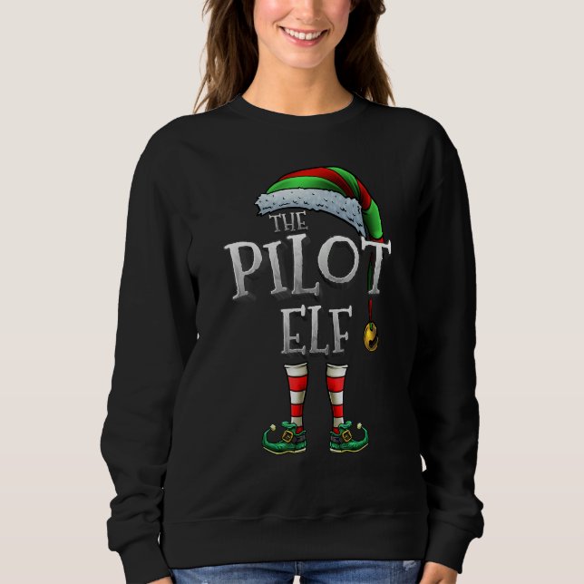 The Pilot Elf Shirt Matching Family Pilot Christma (Front)