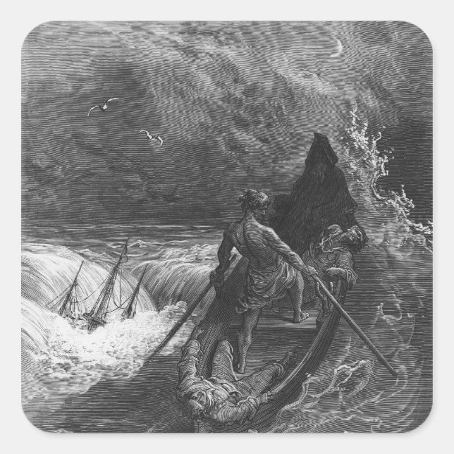 The Pilot faints Square Sticker (Front)