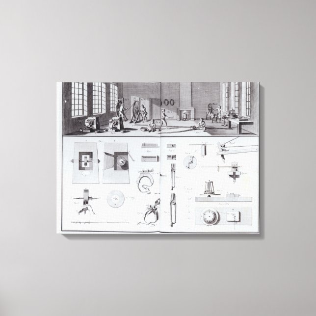 The Pin Factory, plate 2 from Volume IV Canvas Print (Front)