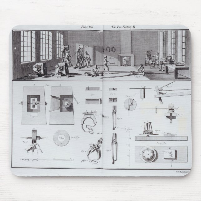 The Pin Factory, plate 2 from Volume IV Mouse Pad (Front)