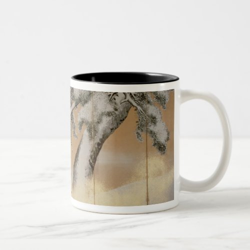 The Pines under Snow Two_Tone Coffee Mug