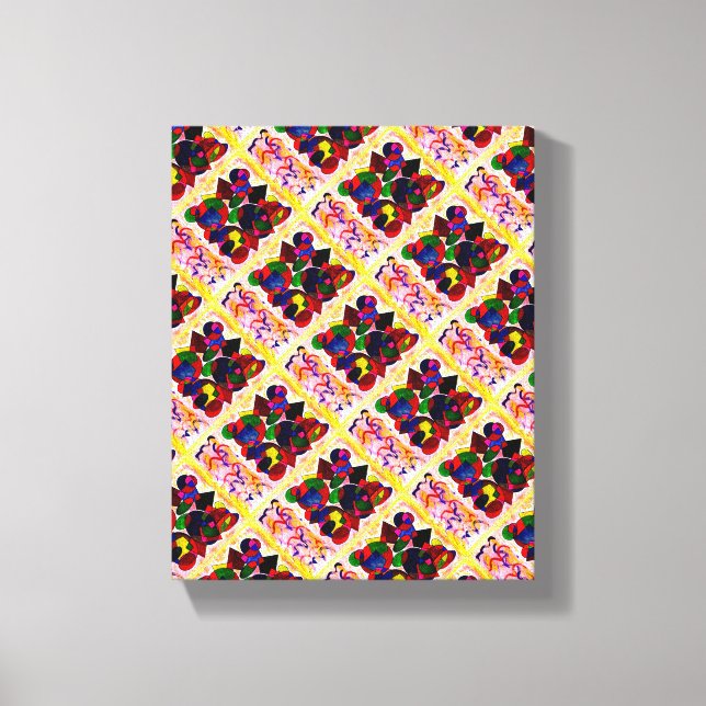 The Pink Abstract art with bright colors Canvas Print (Front)