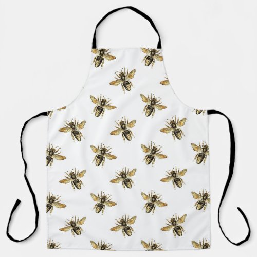 The Pink and Gold Bee Series Design 11  Apron