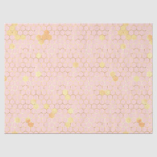 The Pink and Gold Bee Series Design 3 Tissue Paper