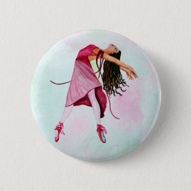 The Pink Ballerina Button (Front)