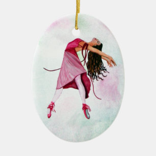 The Pink Ballerina Ceramic Ornament