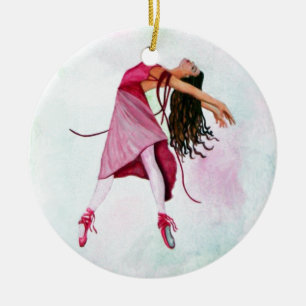 The Pink Ballerina Ceramic Ornament