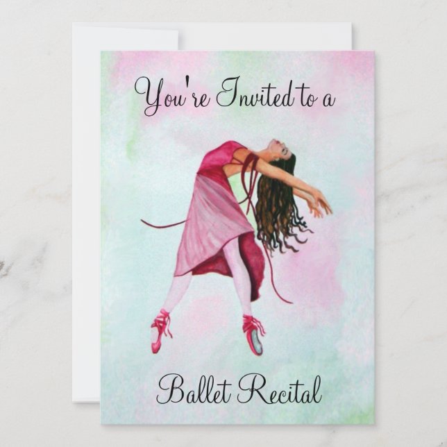 The Pink Ballerina Invitation (Front)