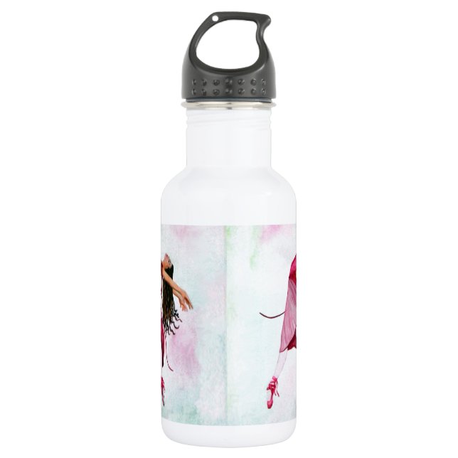 The Pink Ballerina Stainless Steel Water Bottle (Front)