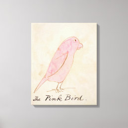 The Pink Bird, from &#39;Sixteen Drawings of Comic Bir Canvas Print