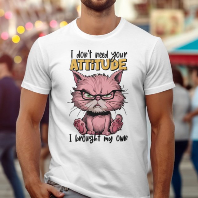 The Pink Cat With Attitude T-Shirt (Creator Uploaded)